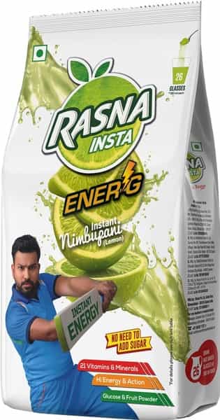 Rasna Insta Drink Concentrate Mix 500 G Pack - Lemon