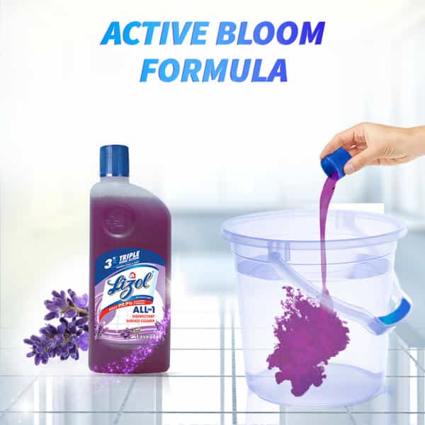 Lizol Lavender Disinfectant Floor Cleaner Liquid Bottle Of 500 Ml