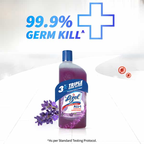 Lizol Lavender Disinfectant Floor Cleaner Liquid Bottle Of 500 Ml