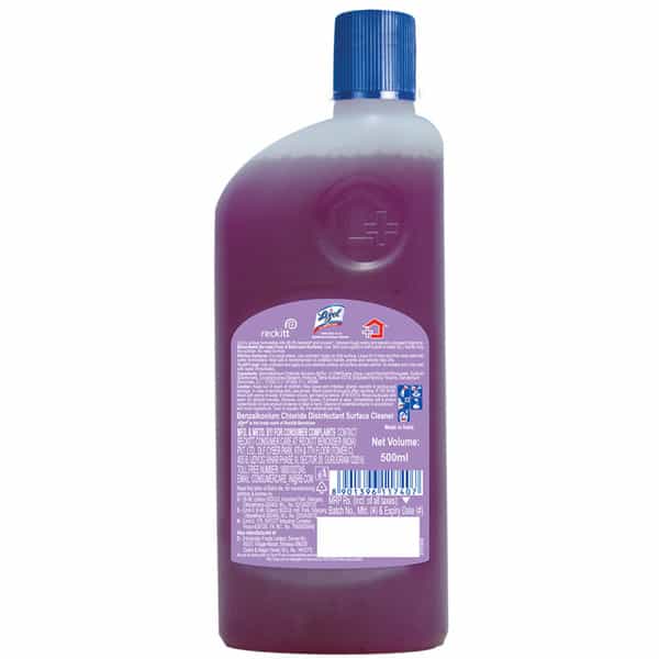 Lizol Lavender Disinfectant Floor Cleaner Liquid Bottle Of 500 Ml