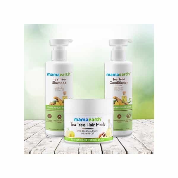 Mamaearth Tea Tree Anti Dandruff Shampoo - 250Ml And Conditioner - 250Ml Box Of 500 Ml