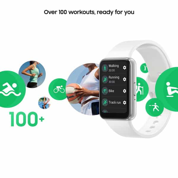Samsung Galaxy Fit3 40Mm Amoled Smart Watch 1.6 Silver (Sm-R390nzsainu) - Unit