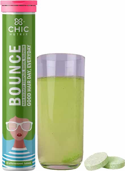 Chicnutrix Bounce Green Apple Hair Care Effervescent Tablets Bottle Of 20