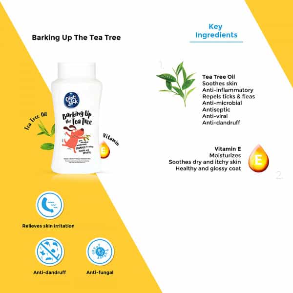 Captain Zack Barking Up The Tea Tree Anti-Microbial Moisturizig Shampoo For Dogs 200 Ml