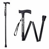 Besafe Forever Walking Stick For Patients | Unisex | Foldable | Aluminum | Black