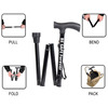 Besafe Forever Walking Stick For Patients | Unisex | Foldable | Aluminum | Black