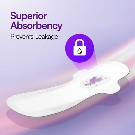 Flawsome Sensitive Sanitary Pads With Paper Disposal Pouches | No Chemicals | Size L - 10n