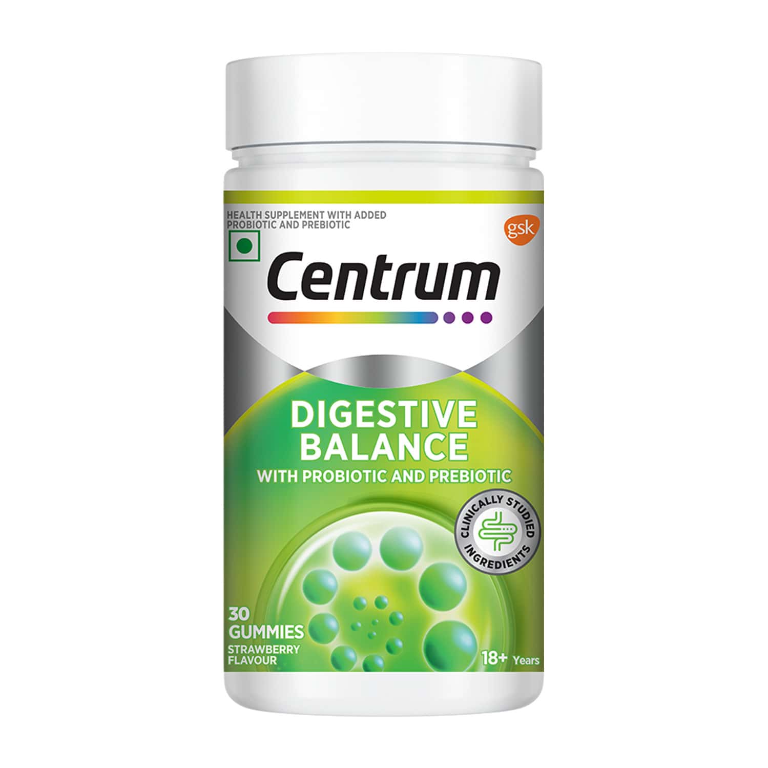 Centrum Digestive Balance Gummies | 30s 100% Veg Multivitamin