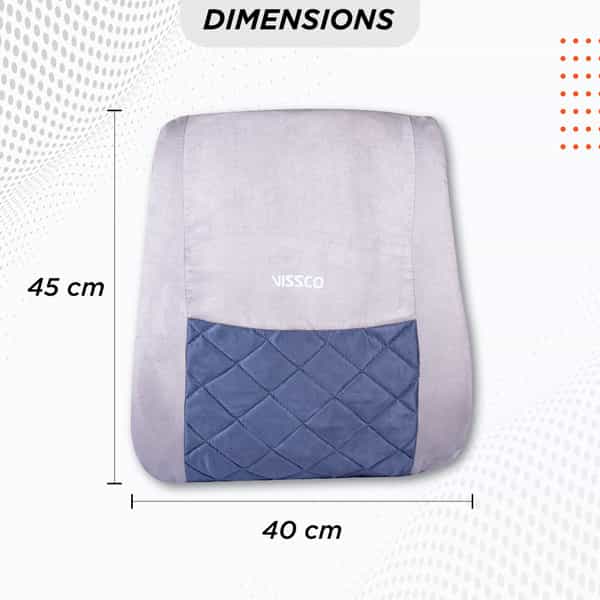 Vissco Smart Orthopaedic Back Rest | For Podture Correction & Relief From Back Pain (Grey)