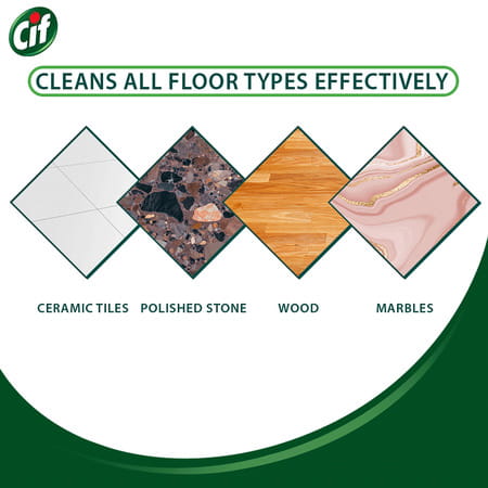 Cif Natural Essence Floor Cleaner For Tough Stains Yuzu Lemon & Lemongrass Scent 997ml