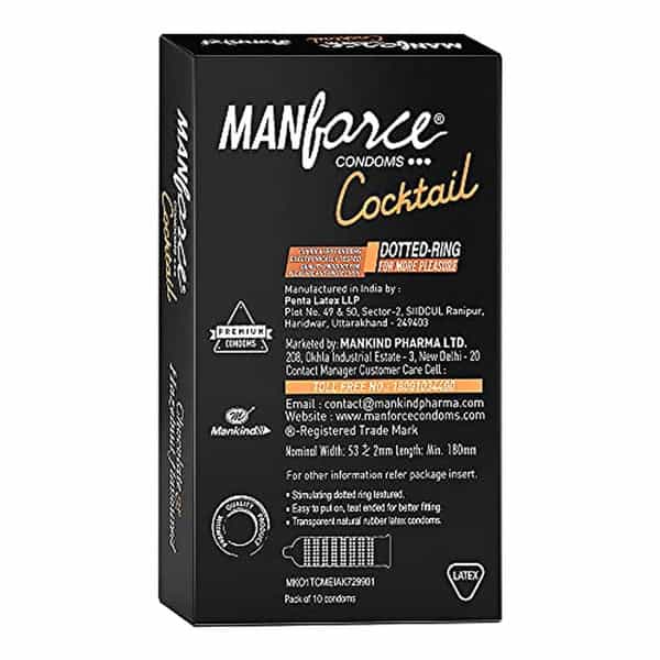 Manforce Cocktail Combo Pack (Hazelnut+Chocolate And Strawberry+Vanilla) Condom (Set Of 2 20 Pcs)