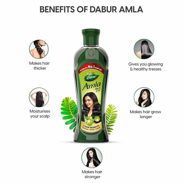 Dabur Amla Hair Oil - For Strong | Long And Thick Hair - 550 Ml