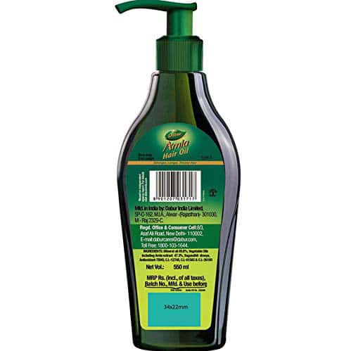 Dabur Amla Hair Oil - For Strong | Long And Thick Hair - 550 Ml