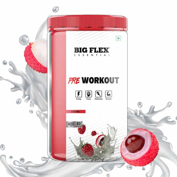 Bigflex Essential Pre - Workout (Lychee) (400Gm) - Jar