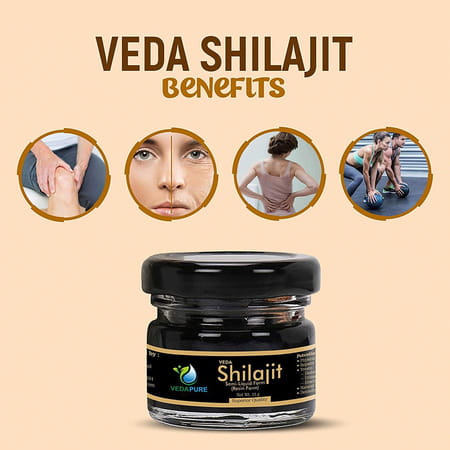 Vedapure Original Shilajit Resin For Endurance And Bodybuilding -25 Gram (Pack Of 1)