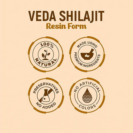 Vedapure Original Shilajit Resin For Endurance And Bodybuilding -25 Gram (Pack Of 1)