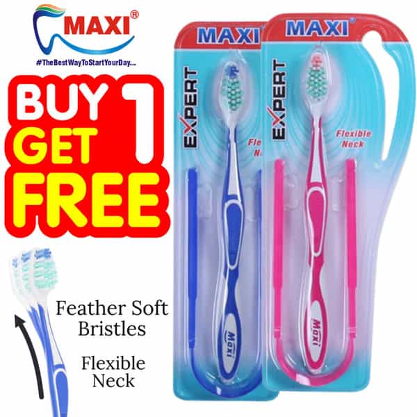 Maxi Expert Toothbrush & Tongue Cleaner-Oral Hygiene Kit (Buy 1 Get 1 Free)