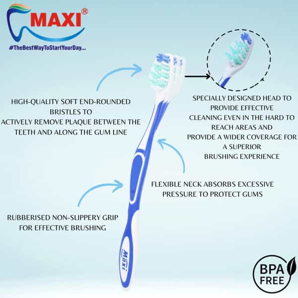 Maxi Expert Toothbrush & Tongue Cleaner-Oral Hygiene Kit (Buy 1 Get 1 Free)