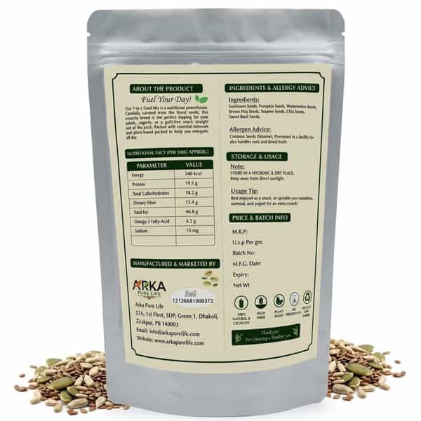 Arka Pure Life Premium 7 In 1 Roasted Super Seeds Mix - 250G