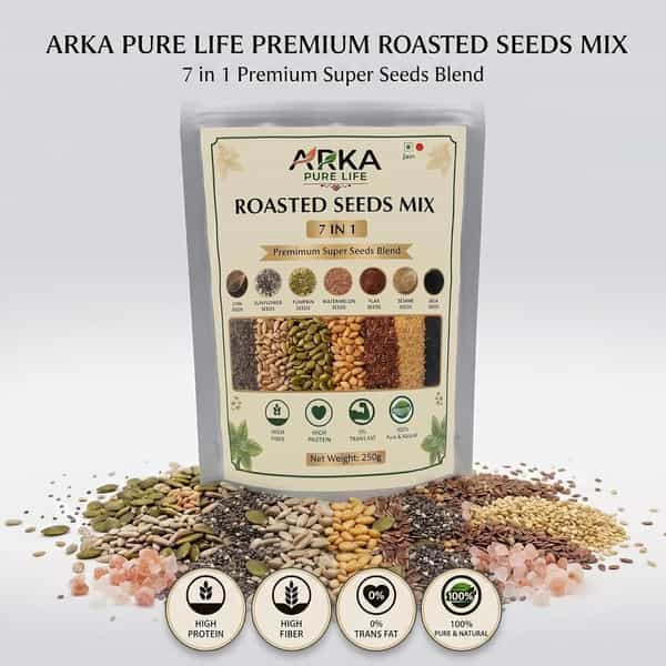 Arka Pure Life Premium 7 In 1 Roasted Super Seeds Mix - 250G