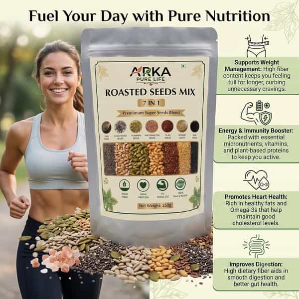 Arka Pure Life Premium 7 In 1 Roasted Super Seeds Mix - 250G