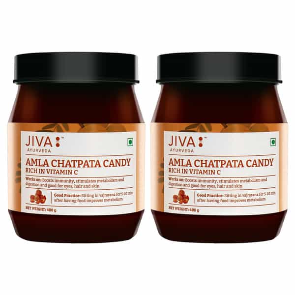 Jiva Chatpata Amla Candy | 400Gm (Pack Of 2) | For All Age Groups | Rich In Dietary Fibres