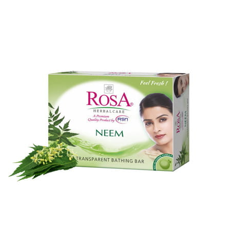 Rosa Transparent Neem And Peach & Olive Gel Soap I Skin Conditioners I Pack 4 *100g Each