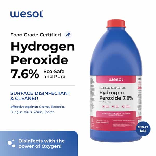Wesol Food Grade Hydrogen Peroxide 7% Surface Cleaner 1 Ltr