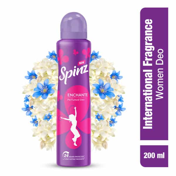 New Spinz Enchante Perfumed Deo For Women,International Fragrances For Long Lasting Freshness, 200Ml