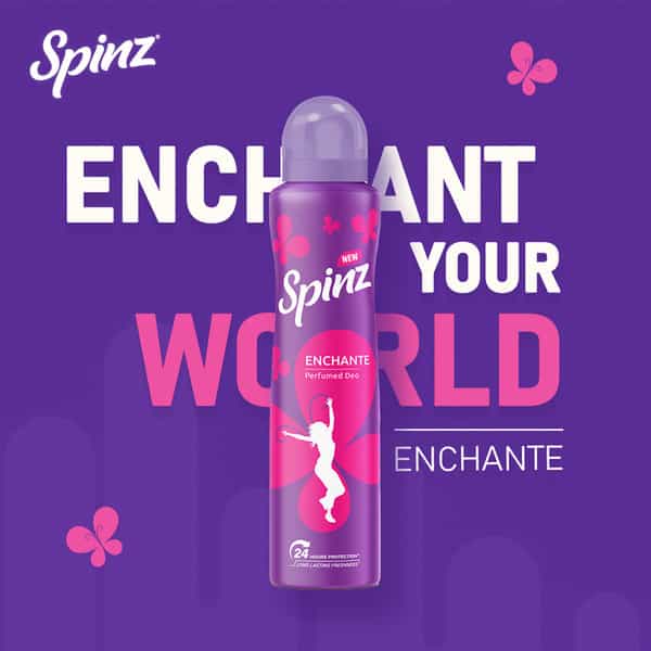 New Spinz Enchante Perfumed Deo For Women,International Fragrances For Long Lasting Freshness, 200Ml