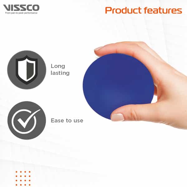 Vissco Flexiball|Stress Reliever|Ideal To Exercise Muscles Of The Finger -Hard Resistance (Blue)