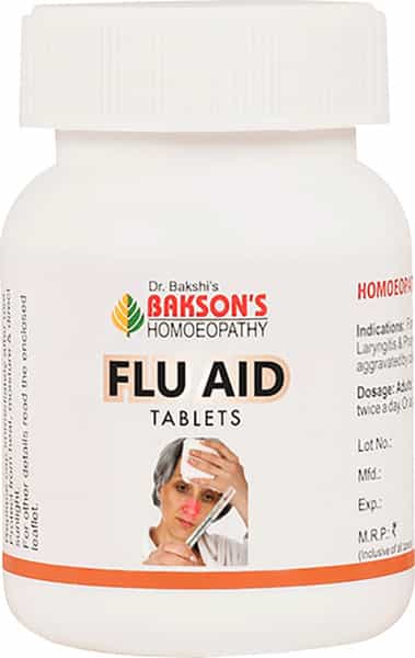Dr Bakshi's Bakson Homoeopathy Flu Aid Tablet 75 Pack Of 2