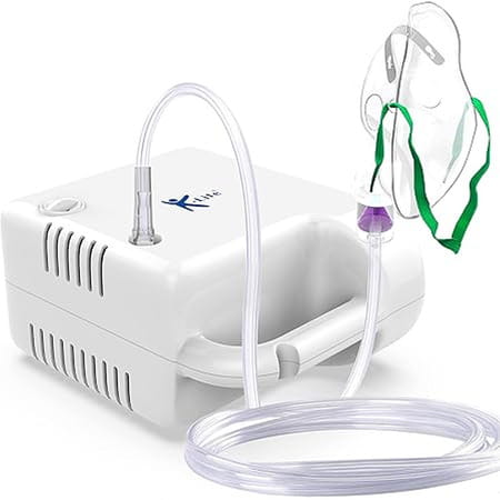 K-Life 107 Steam Respiratory Machine Kit For Baby Adults Kids Asthma Patients Nebulizer (White)