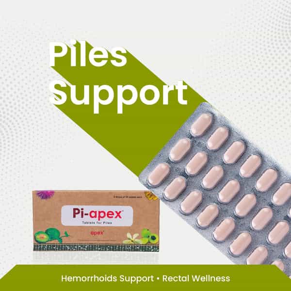 Green Milk Pi-Apex Tablets | Ayurvedic Piles & Hemorrhoids Support - 5 X 30 Tablets