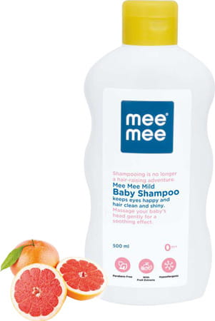 Mee Mee Mild Baby Shampoo With Fruit Extracts 500ml And Nourishing Baby Soap With Almond 75g