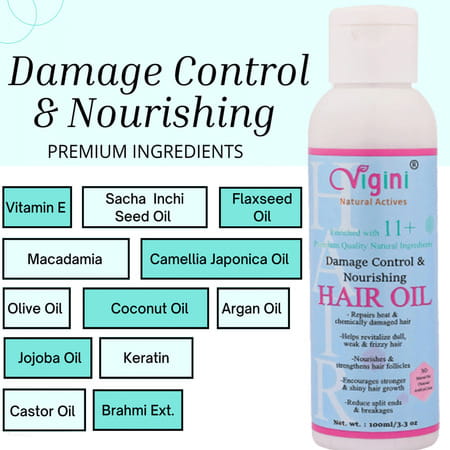 Vigini Anti Dandruff Pre Shampoo Revitalizer Tonic Hair | Damage Repair Fall Loss Control Oil 200ml