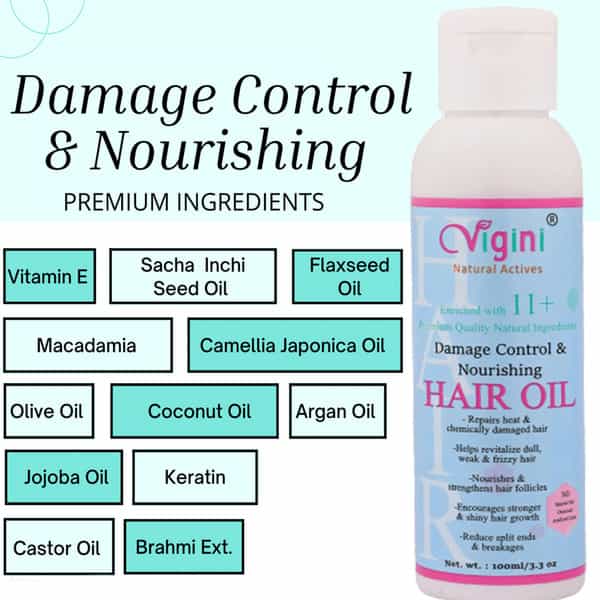 Vigini Anti Dandruff Pre Shampoo Revitalizer Tonic Hair | Damage Repair Fall Loss Control Oil 200Ml