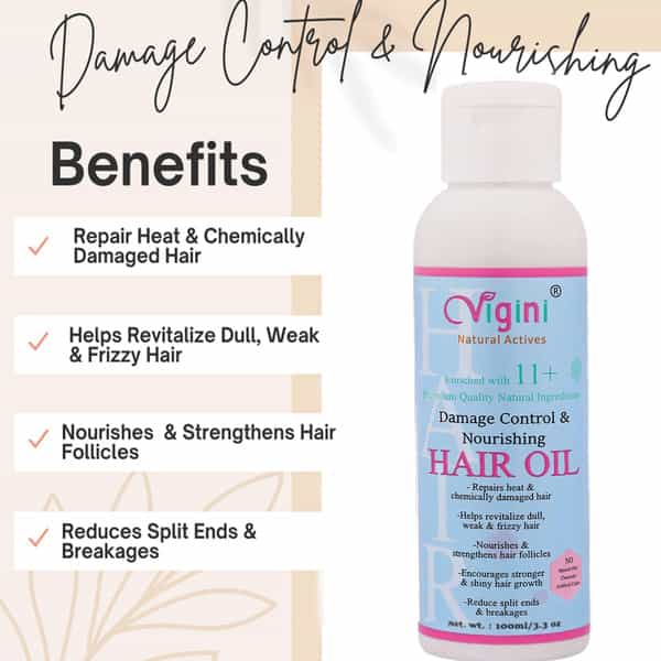 Vigini Anti Dandruff Pre Shampoo Revitalizer Tonic Hair | Damage Repair Fall Loss Control Oil 200Ml
