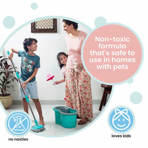 Koparo Floor Cleaner - Jasmine & Rose, Skin Safe, Pet-Friendly, Eco-Friendly, Refill Pack-750 Ml X 2