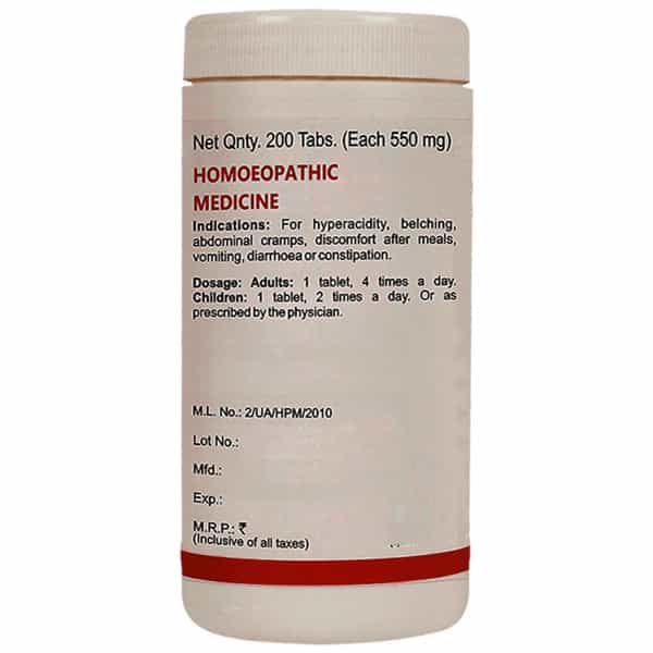Dr Bakshi's Bakson Homoeopathy Gastro Aid Tablet 200 Nos