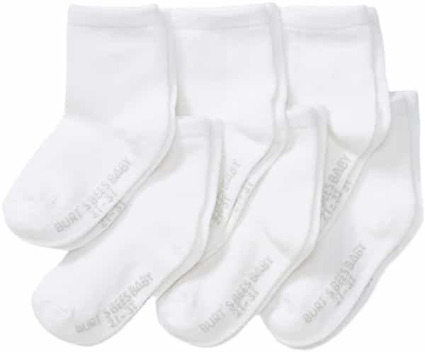 Burt's Bees Ankle Socks | Baby | Organic Cotton | Non-Slip | Heather Grey | 6 Count