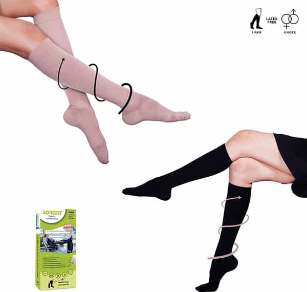 Sorgen Premium Travel Support Socks Flight Socks Black - Small