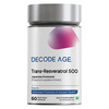 Decode Age Trans Resveratrol Supplement | Powerful Antioxidant | 500mg | 60 Capsules | Veg