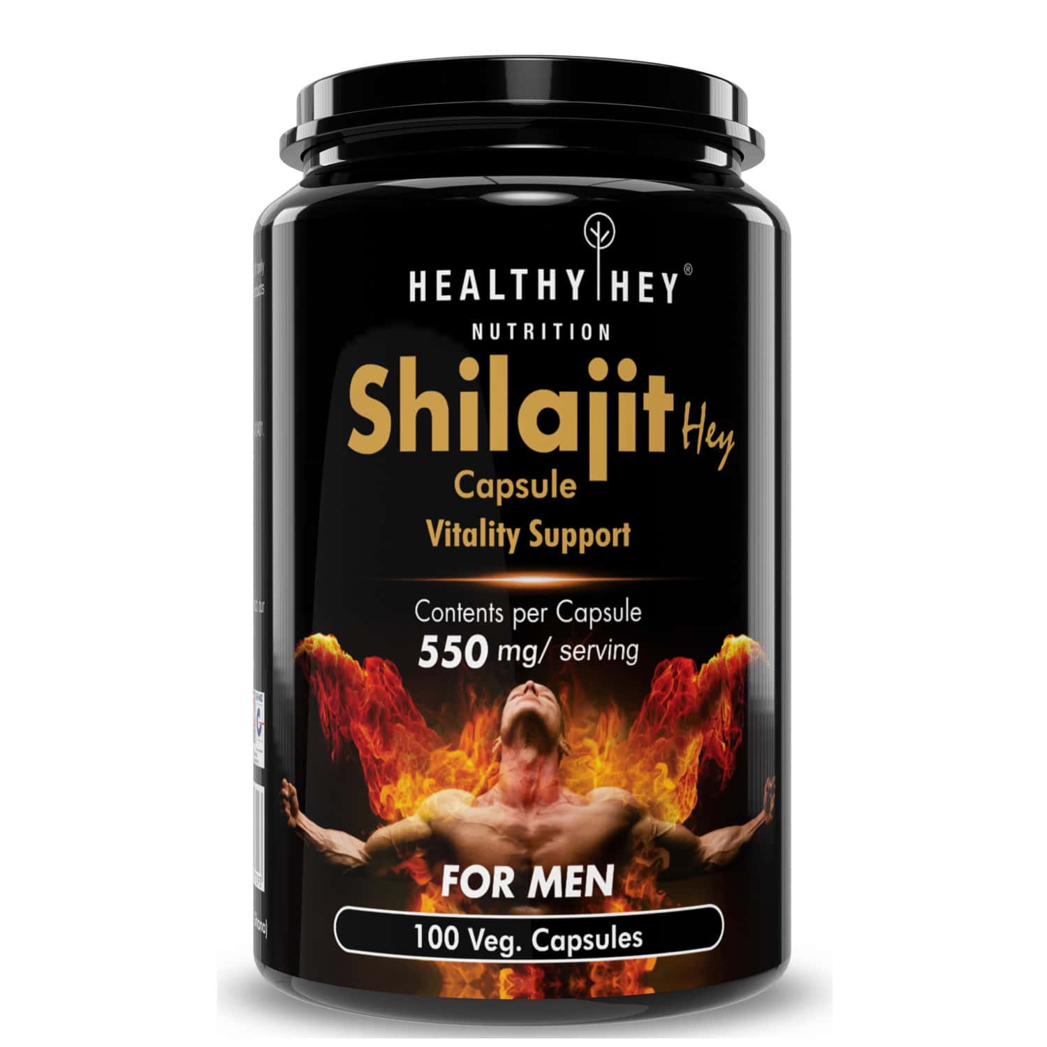 Healthyhey Shilajit With Safed Musli Tribulus And Ashwagandha - 100 Veg. Caps