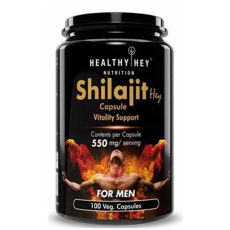 Healthyhey Shilajit With Safed Musli Tribulus And Ashwagandha - 100 Veg. Caps