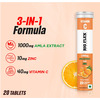 Bigflex Vitamin-C 1000Mg Natural Amla Extract + 10Mg Zinc|Pack Of 4 (80 Fizzy) Tabs|Orange & Lemon
