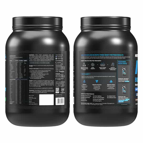 Nutrabay Bioabsorb Whey Protein Powder | Prodifi Blend | 26G Per Scoop | Dark Chocolate - 1Kg