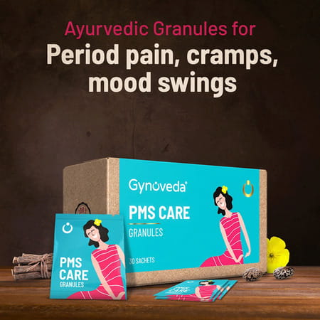 Gynovedapmscare Granules For Relief Fromcramps Mood Swings Headache Period Pain | 90 Sachet