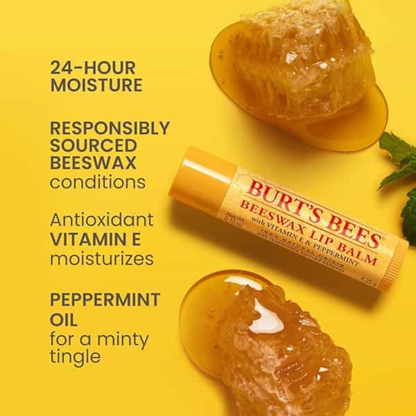Burt's Bees Lip Balm | Beeswax | 4.25G | Pack Of 2