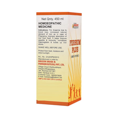 Baksons Ferrum Pluse Iron Tonic 450 Ml